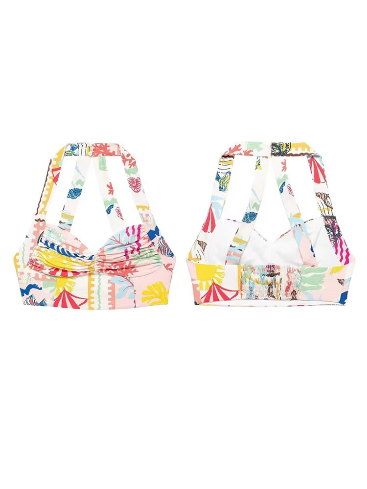 Vibrant Patchwork Skirt Set – Beach Chic