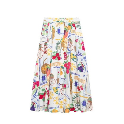 Vibrant Patchwork Skirt Set – Beach Chic