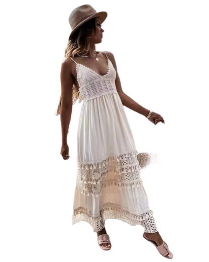 Happie Queens Strapless Boho Maxi Dress – Effortless Beach Elegance