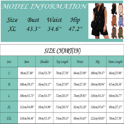 Linen 2-Piece Suit – Double-Breasted Blazer & Wide-Leg Pants