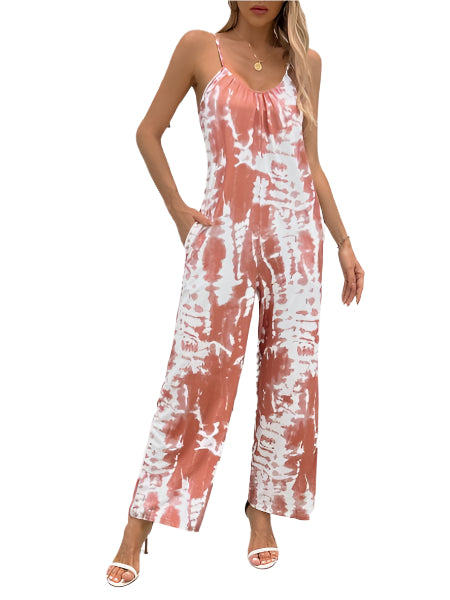 Tie-dye  Wide Leg Cami Jumpsuit