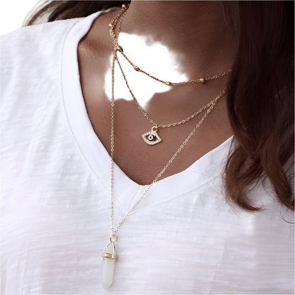 All Seeing Eye Multilayer Necklace