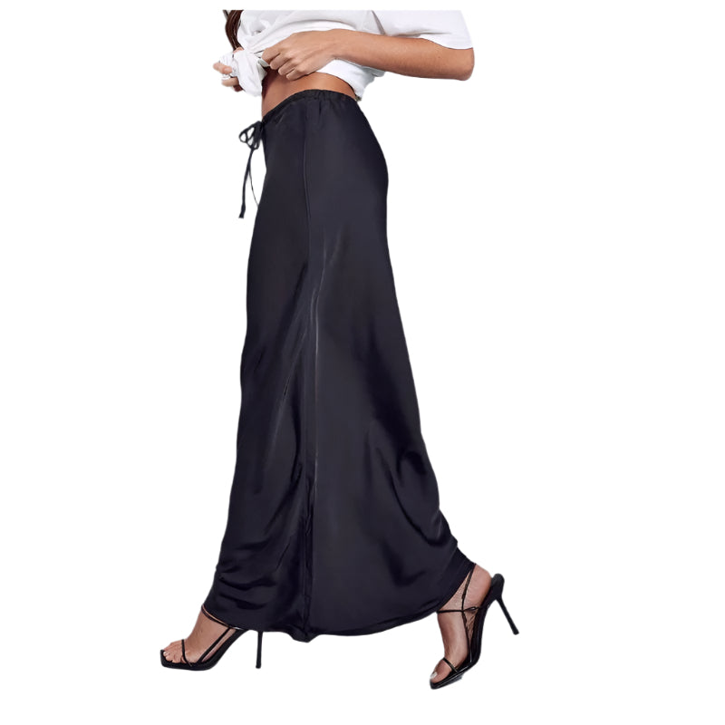 Streamgirl Elegant Satin Maxi Skirt