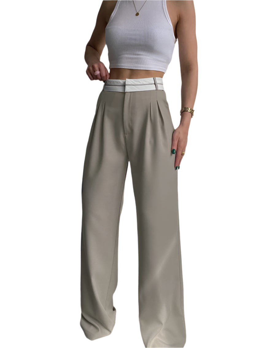 Clacive Elegant High-Waist Trousers