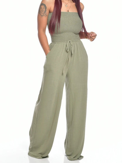 Off-Shoulder Wide-Leg Jumpsuit